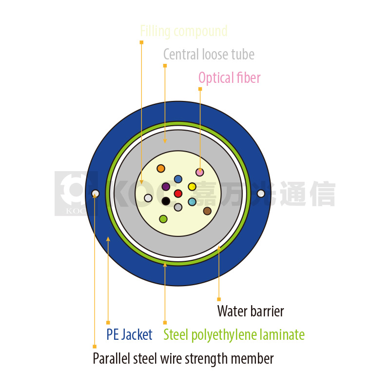 Armoured Loose Tube Cable (Central Bundled, Outdoor) GYXTW