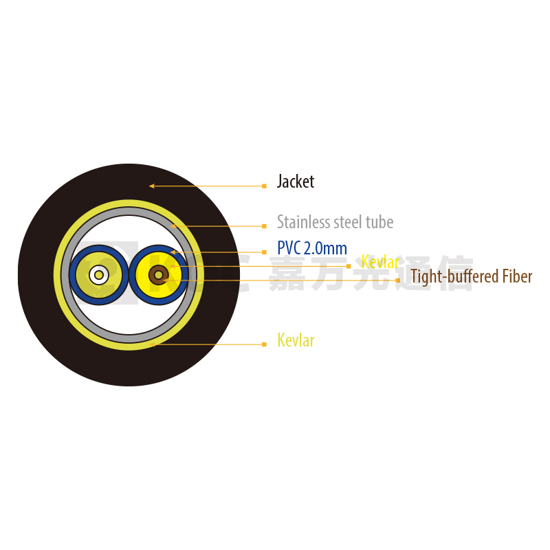 Flexible steel tube armored pull cable