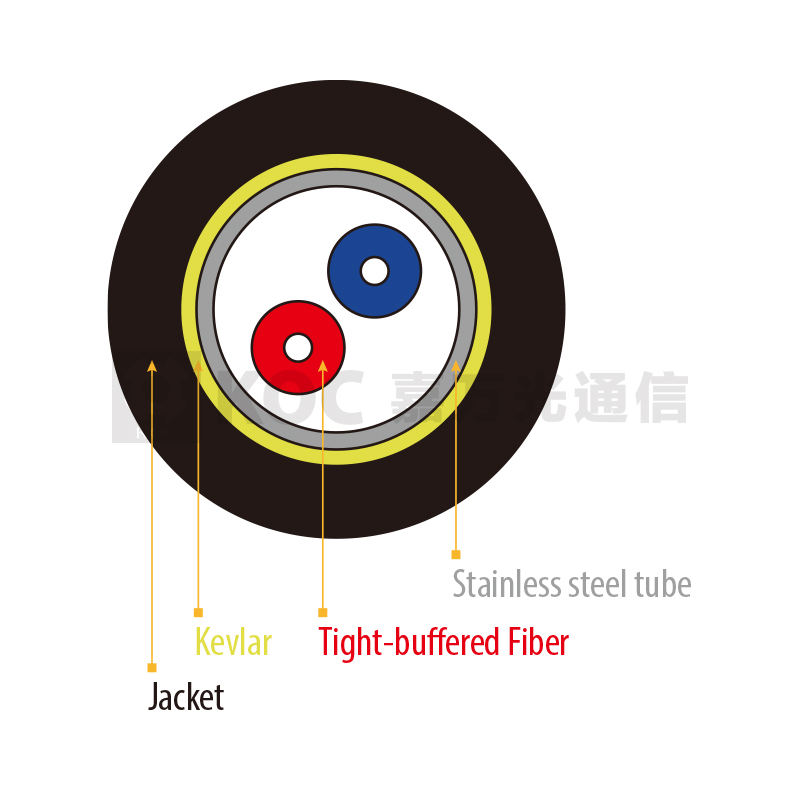 Flexible steel tube armored pull cable