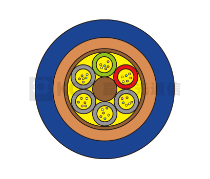 Loose Tube Stranded Cable With Non-metal Central Strength Member And Steel Tape(GYTS)